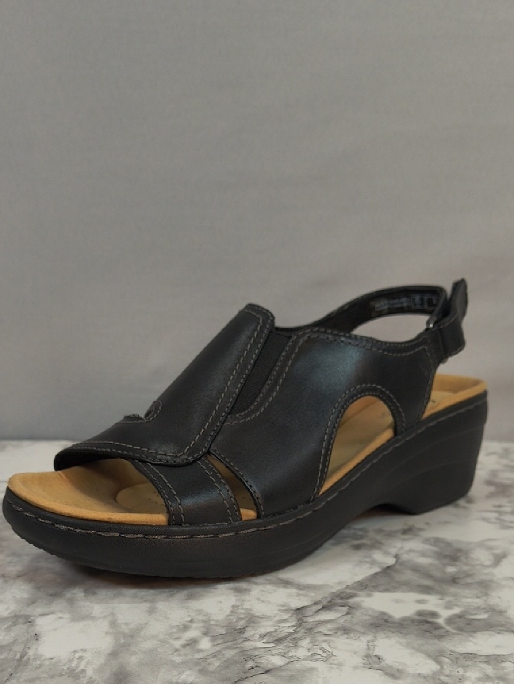 Clark's Women's Black Merliah Comfort Wedge Sandal, Left Shoe Only Size 9M